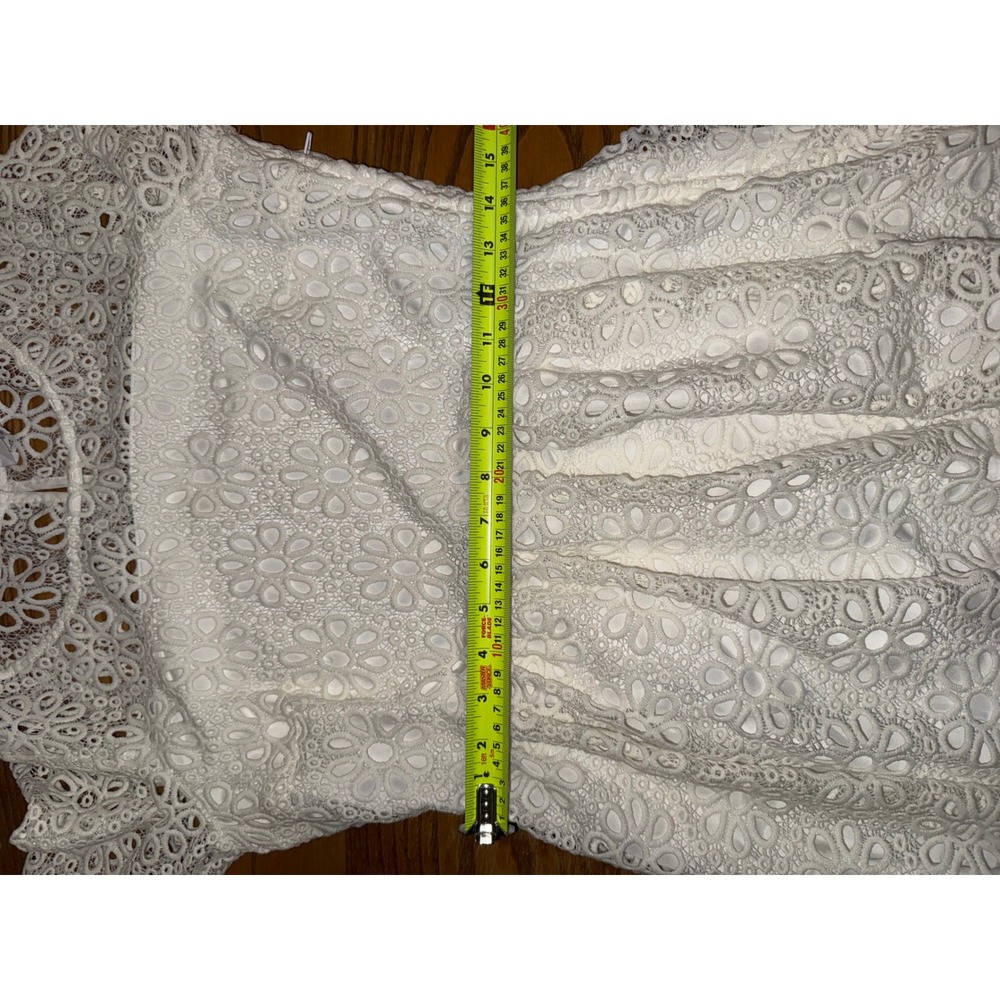 JACK‎ by BB Dakota White Lace Bell Sleeve Fit Flare Dress Size 6 - Picture 5 of 8